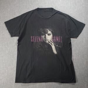 2013 Selena Gomez Stars Dance concert tour black graphic tee shirt